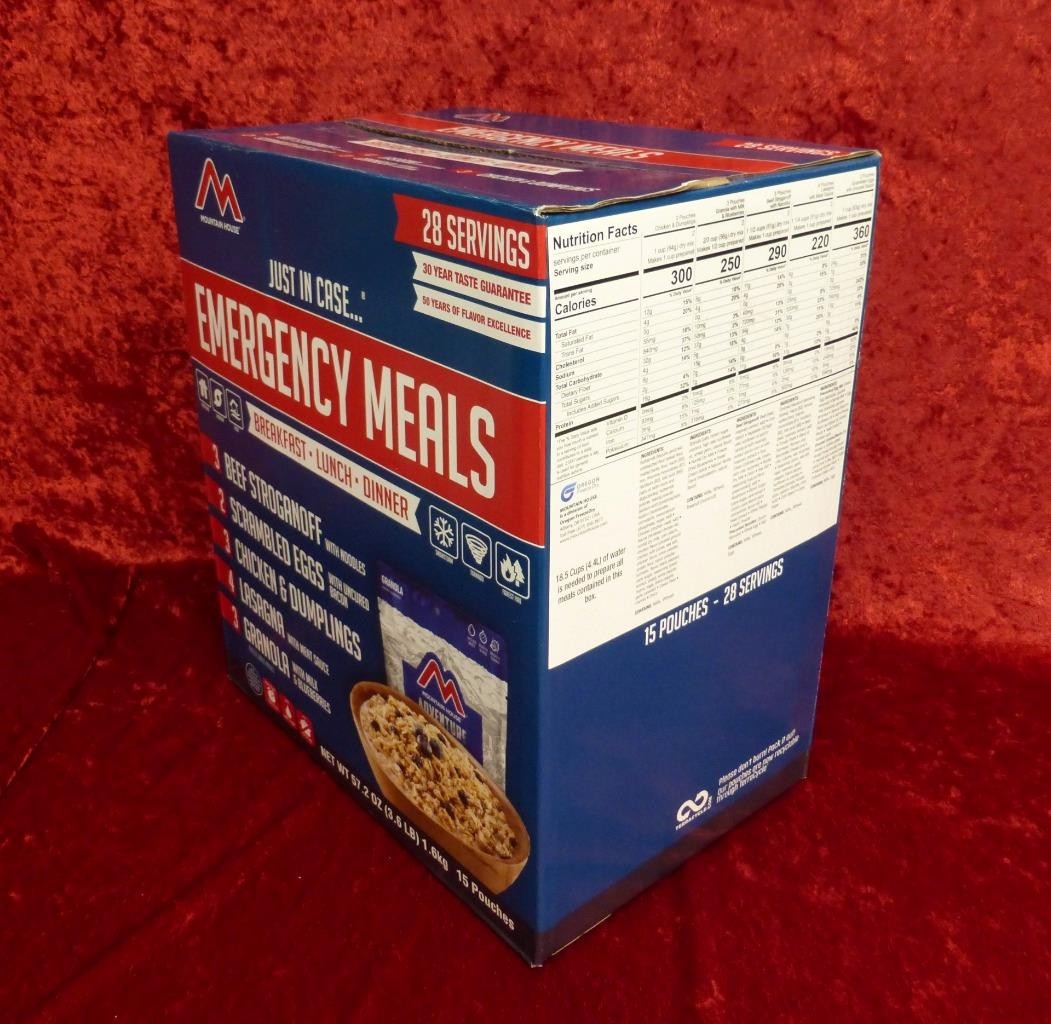 Mountain House Freeze Dried food, Emergency Meals 28 Servings Box, MREs EXP 2054