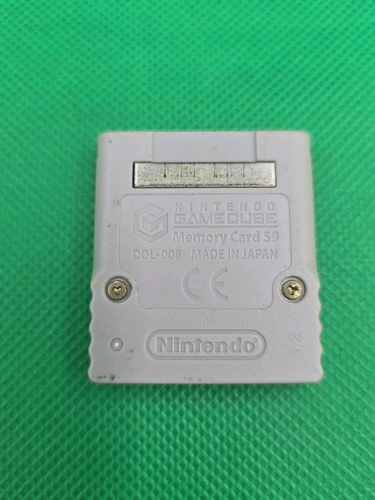 Nintendo GameCube Memory Card 59 Blocks Grey OEM DOL-008 Authentic Accessory