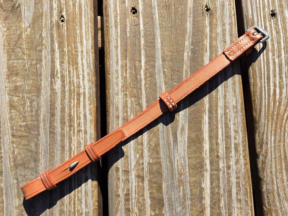 Devoucoux Light Brown Leather SINGLE Cheekpiece -Bridle Replacement Part- LARGE