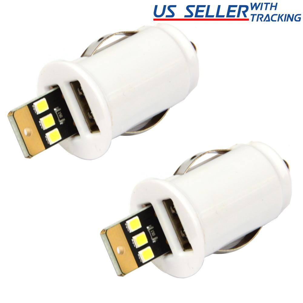 2-Pack LED Console Interior Car Light 12V Automotive "Cigarette Lighter" Socket
