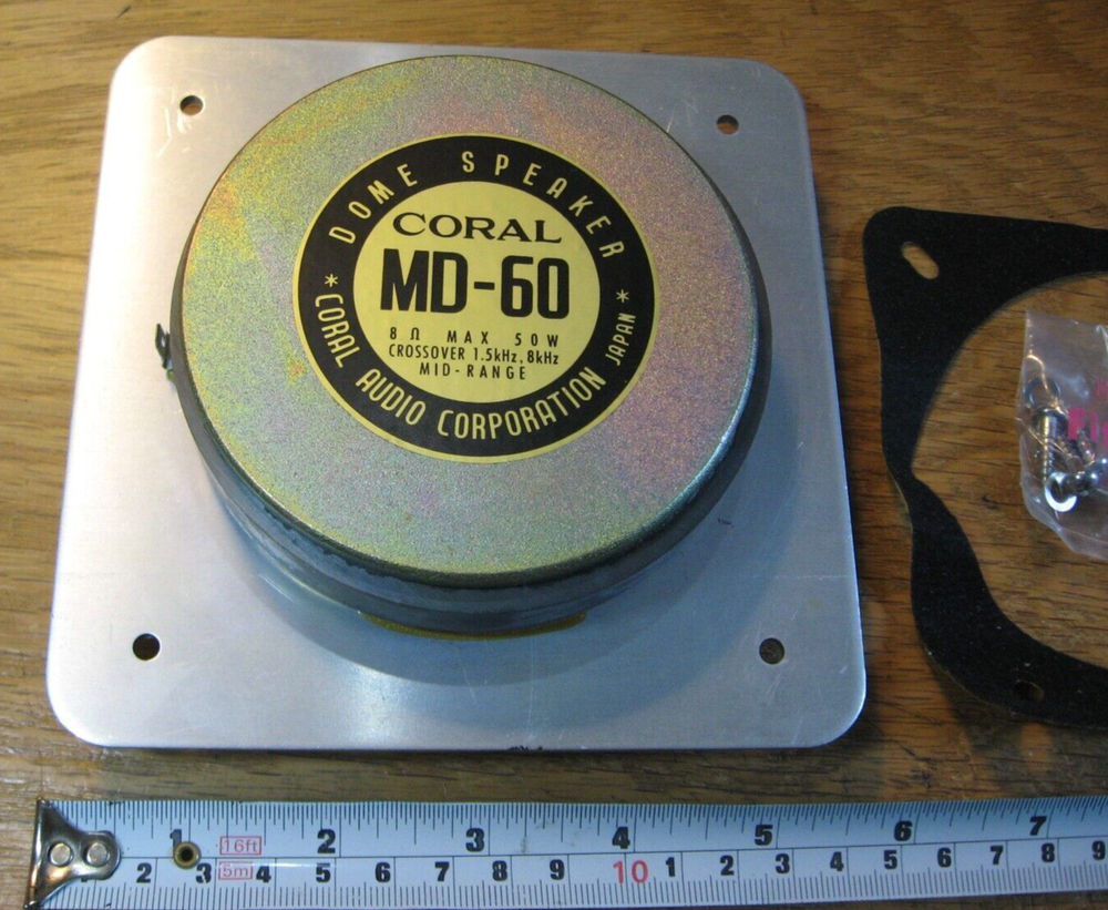 Single Midrange Dome Speaker Coral MD-60 - NOS Qty 1