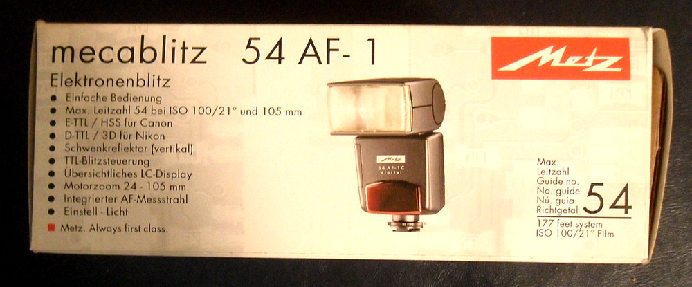Metz Mecablitz 54 AF-1 Electronic Flash For Nikon