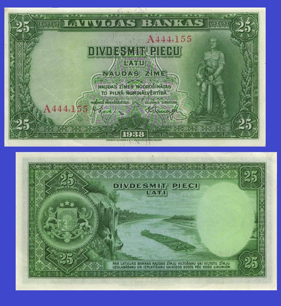 Latvia  25 Latu 1938  / Copy