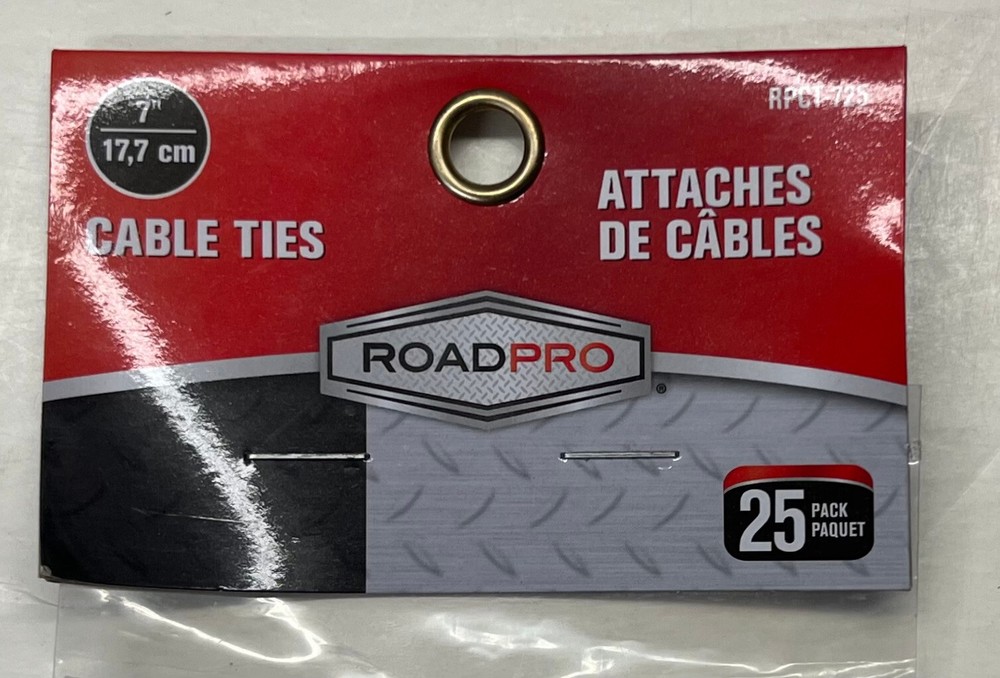 2/$19.99 RoadPro Cable Ties 7" (RPCT-725)