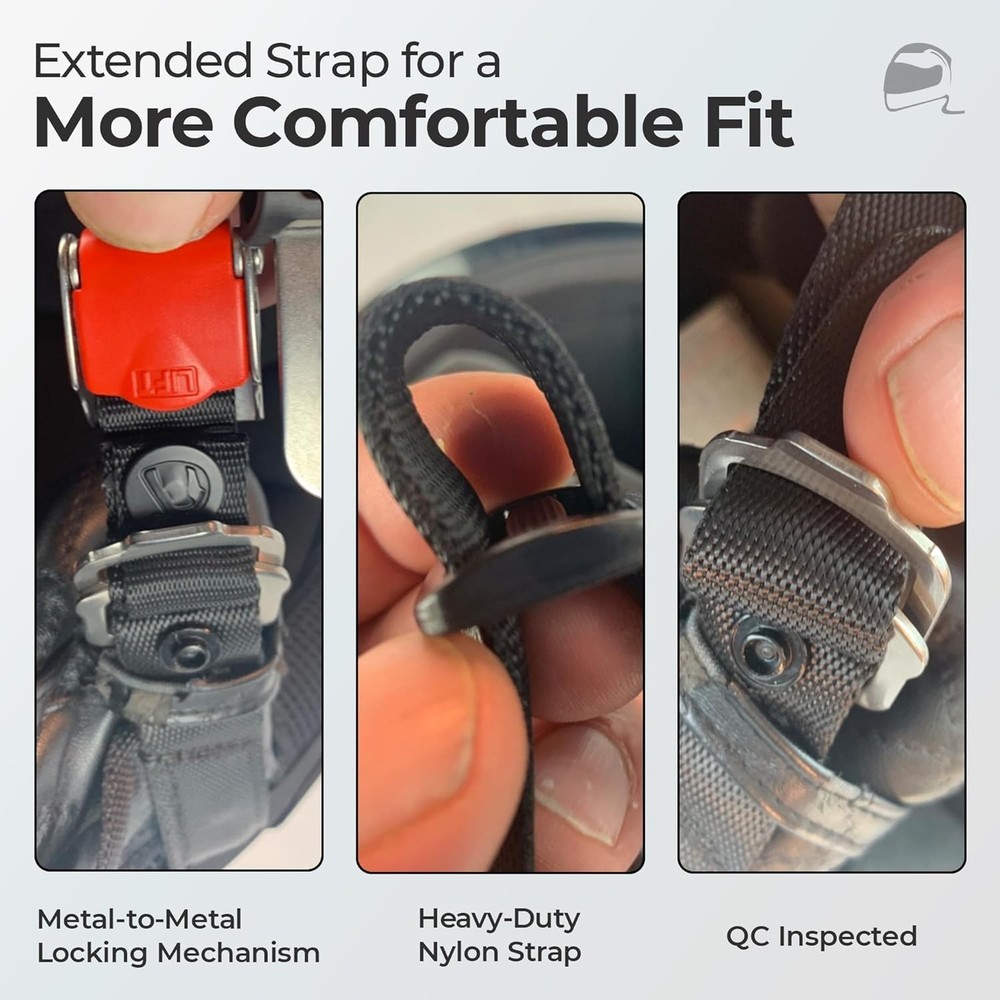 Helmet Chin Strap Quick Release Kit - Fits Most D-Ring Helmets, Easy Install