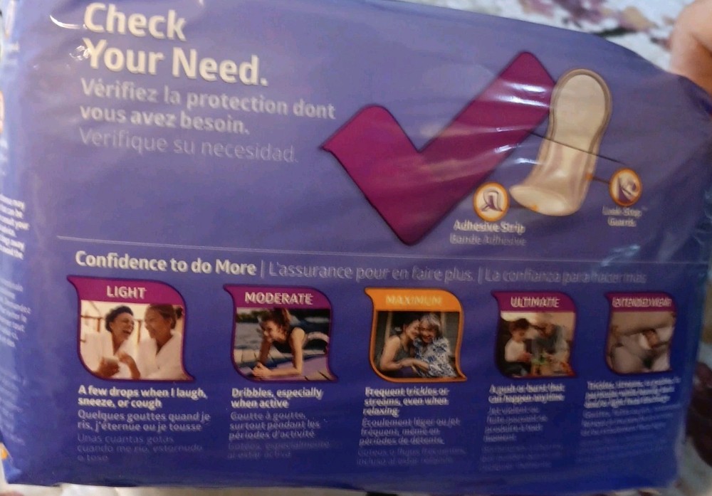 Medline FitRight ActivEdge Bladder Pads Maximum Level 10ct New