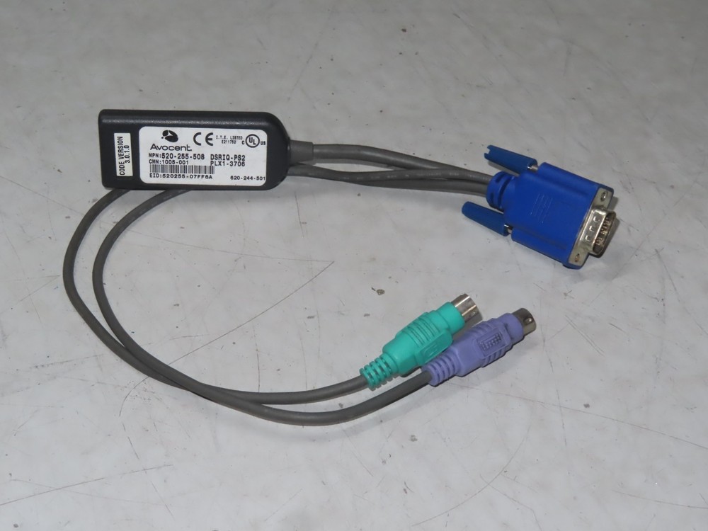 Avocent 520-255-508 DSRIQ-PS2 PS/2 VGA KVM Interface Cable Module