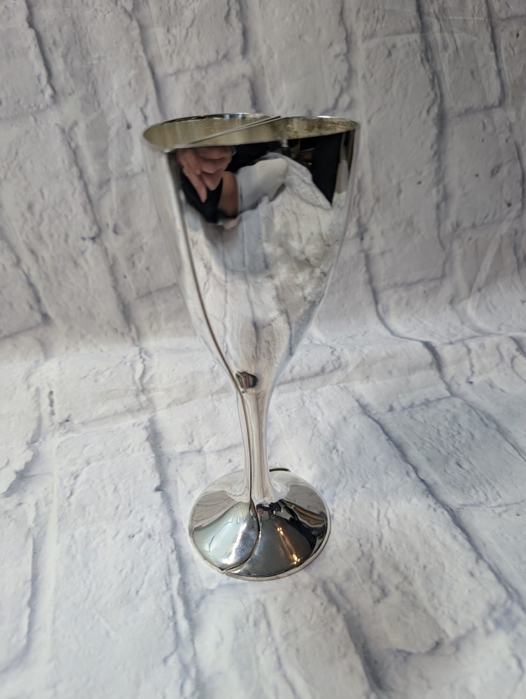 Vintage International Silver Company Plated Split Heart Wedding Goblet Pair
