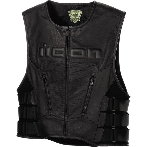 Icon Regulator D3O Leather Vest | Black