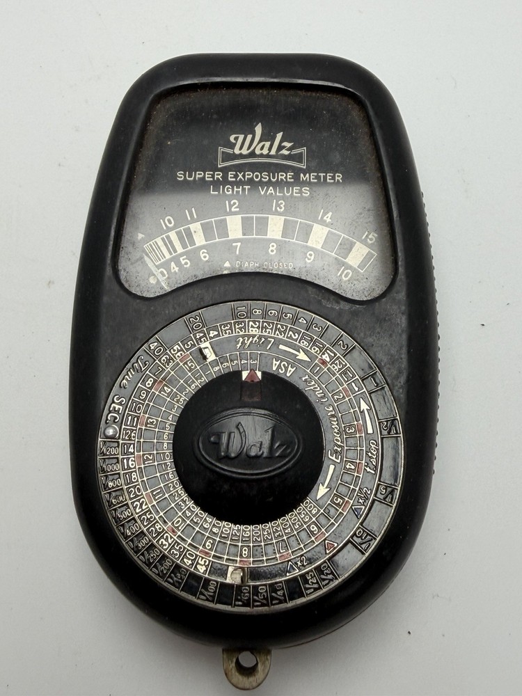 Antique Walz Super Exposure Meter Light Values With Leather Case