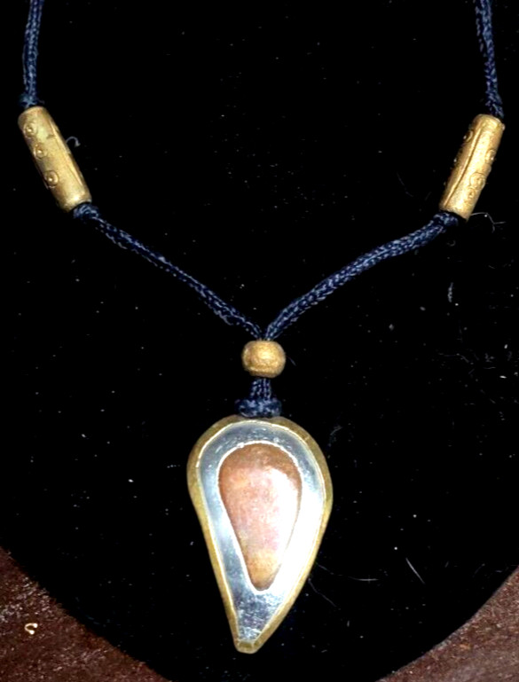 Brass, Copper Hand Crafted Pendant Necklace