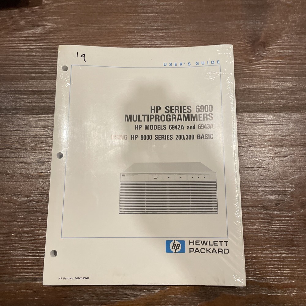 HP Series 6900-6942A/6943A Multiprogrammers User's Guide 06942-90042 ~ SEALED