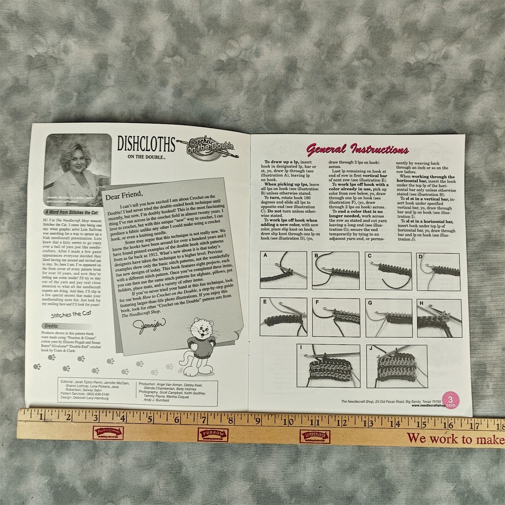 🧶 Vintage 2000 Dishcloths Crochet Pattern Booklet - 8 Designs 🧺