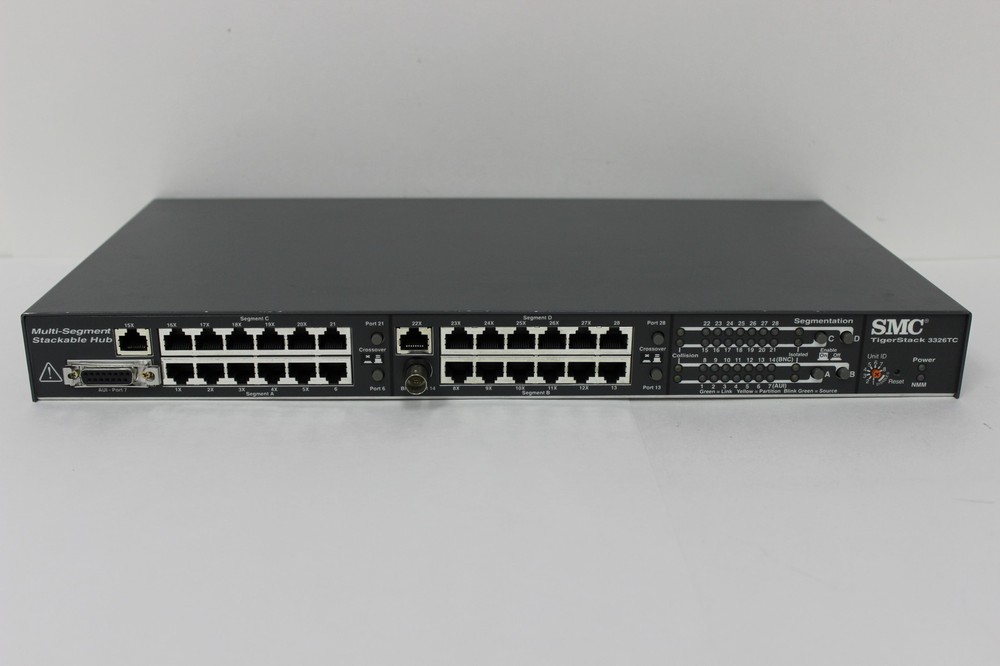 SMC SMC3326TC TIGERSTACK 3326TC MULTI-SEGMENT STACKABLE HUB 720.248 W/WARRANTY