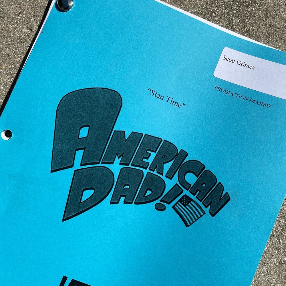 American Dad Scott Grimes Steve Smith 2007 Production Used Table Draft Script