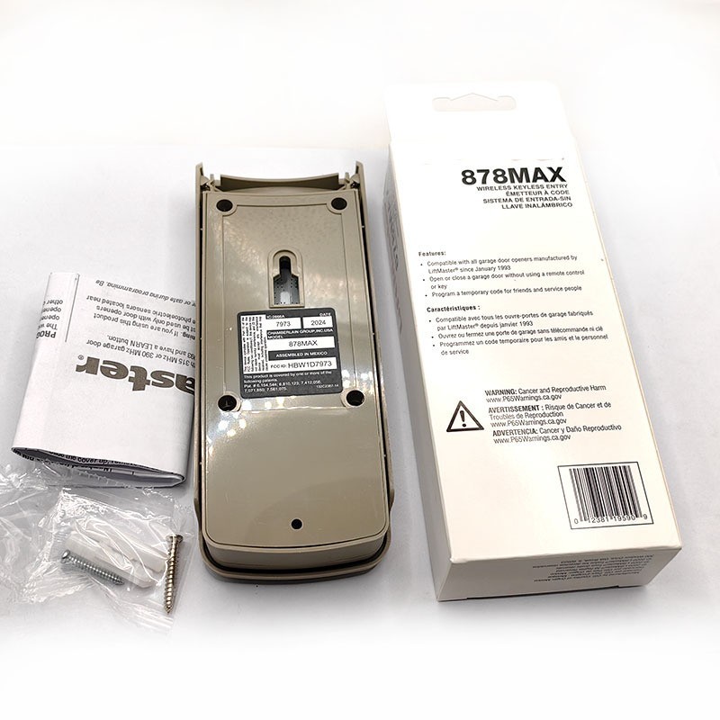 LiftMaster 878MAX Garage Door Keypad Wireless and Keyless Entry System