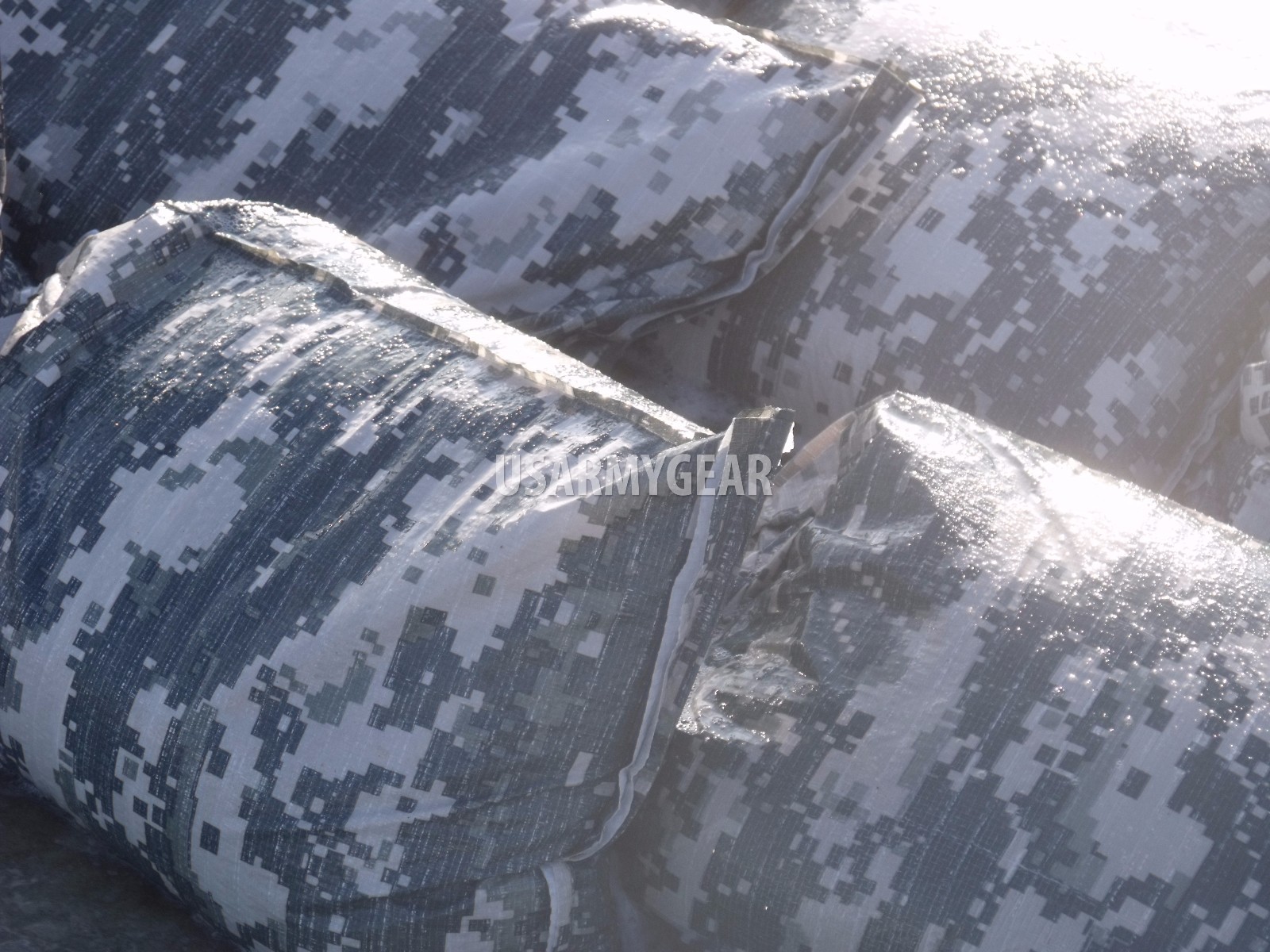 500 Sandbag Sand Bag Flood Erosion Barrier Hurricane Prep Army Military ACU Camo