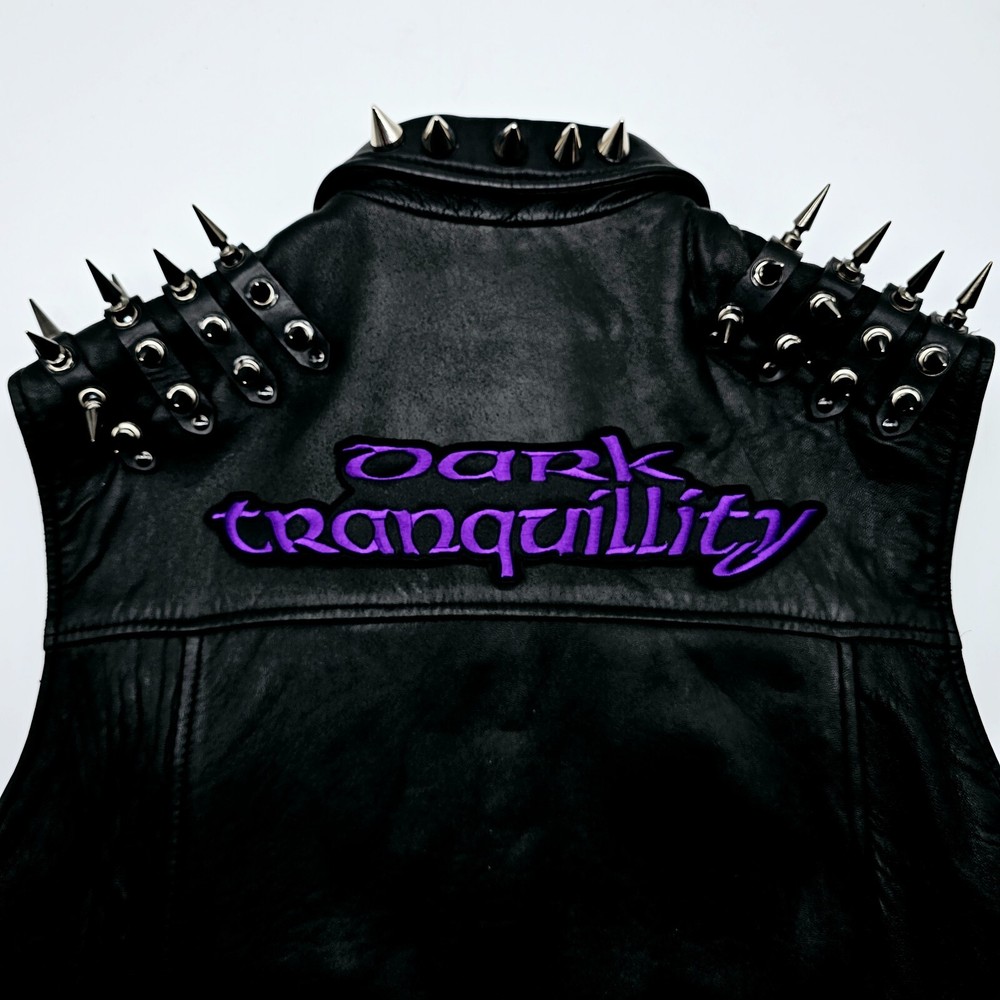 DARK TRANQUILLITY PURPLE SHAPED LOGO EMBROIDERED BACKPATCH
