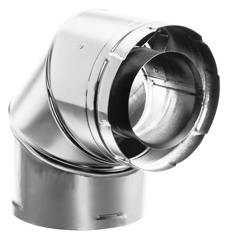 DURAVENT DirectVent Pro 5"x 8" 90 Degree Galvanized Elbow Chimney Wood Stove