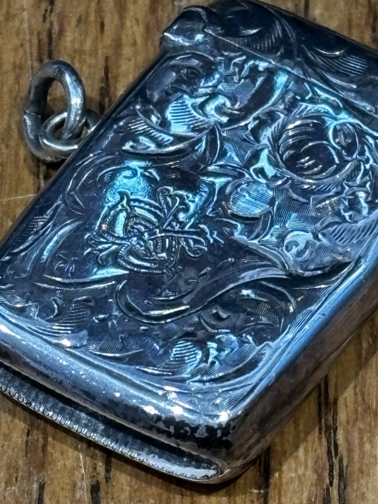 English Solid Silver Vesta, Full Hallmarks