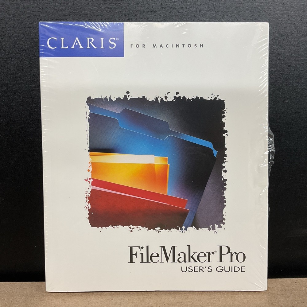 Claris FileMakerPro Users Guide For Macintosh Vintage Computing Factory Sealed