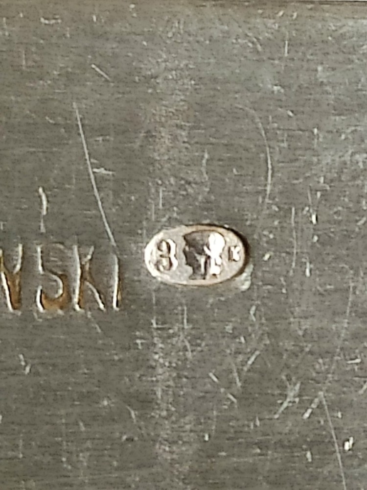 SILVER Solid Antique,M.JAKUBOWSKI SPOON Polish 1900 Period