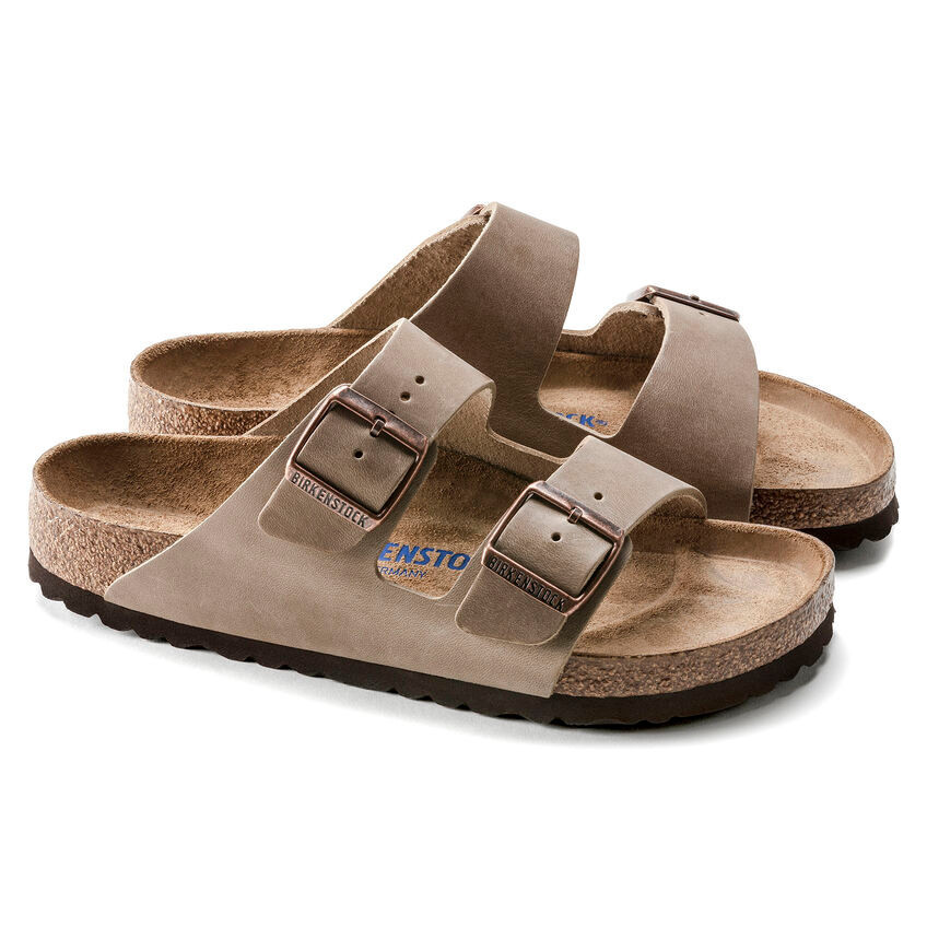Birkenstock Arizona Oiled Leather Tobacco Brown Sandals Soft Footbed Shoes NWB
