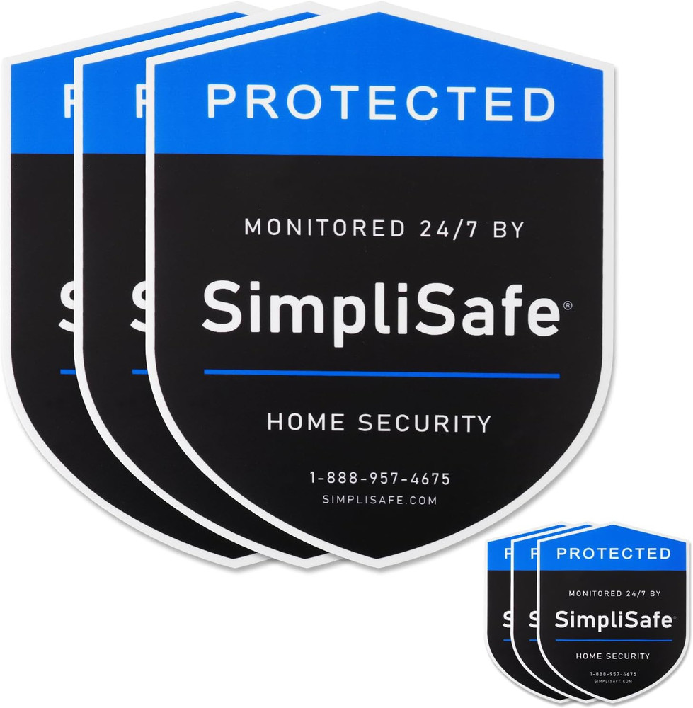 3PCS Yard Sign Compatible for Simplisafe Home Security System,And 3PCS Door/Wind