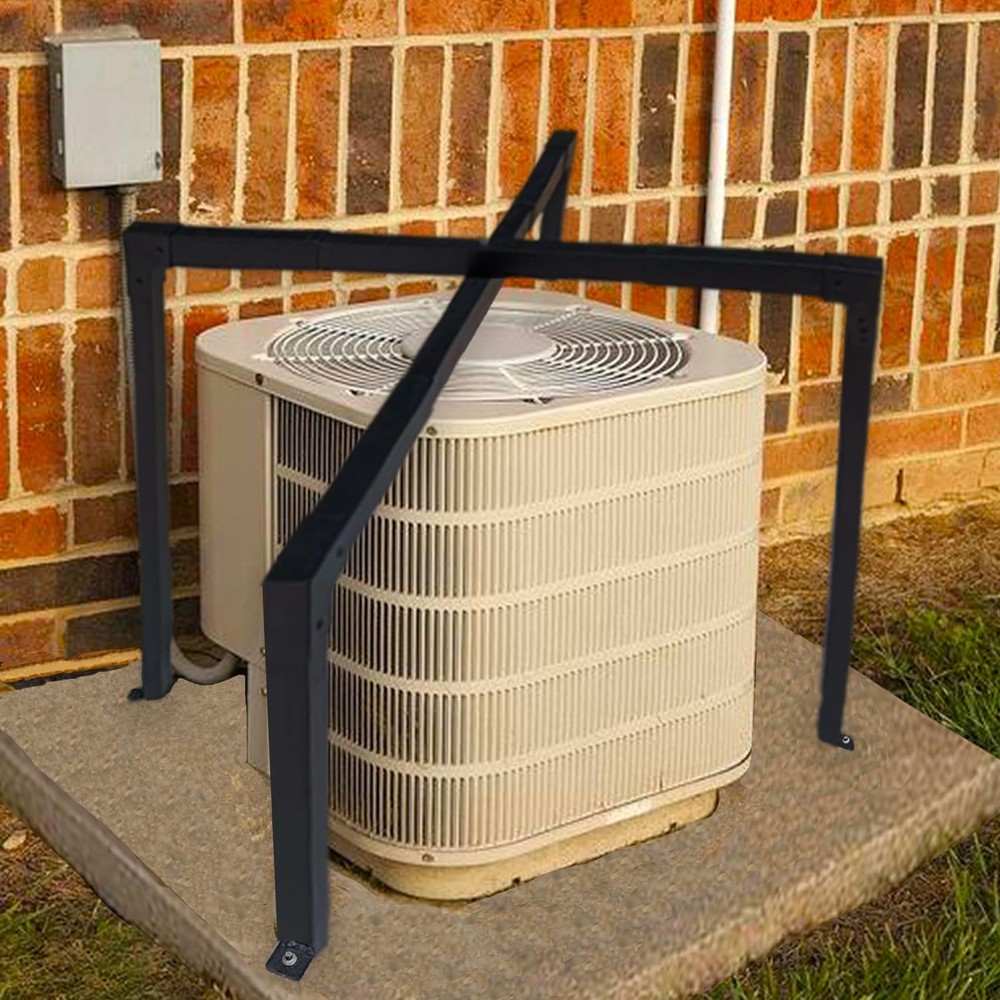 AC Security Cage, Adjustable Height and Width, Steel Air Conditioner Cage for...