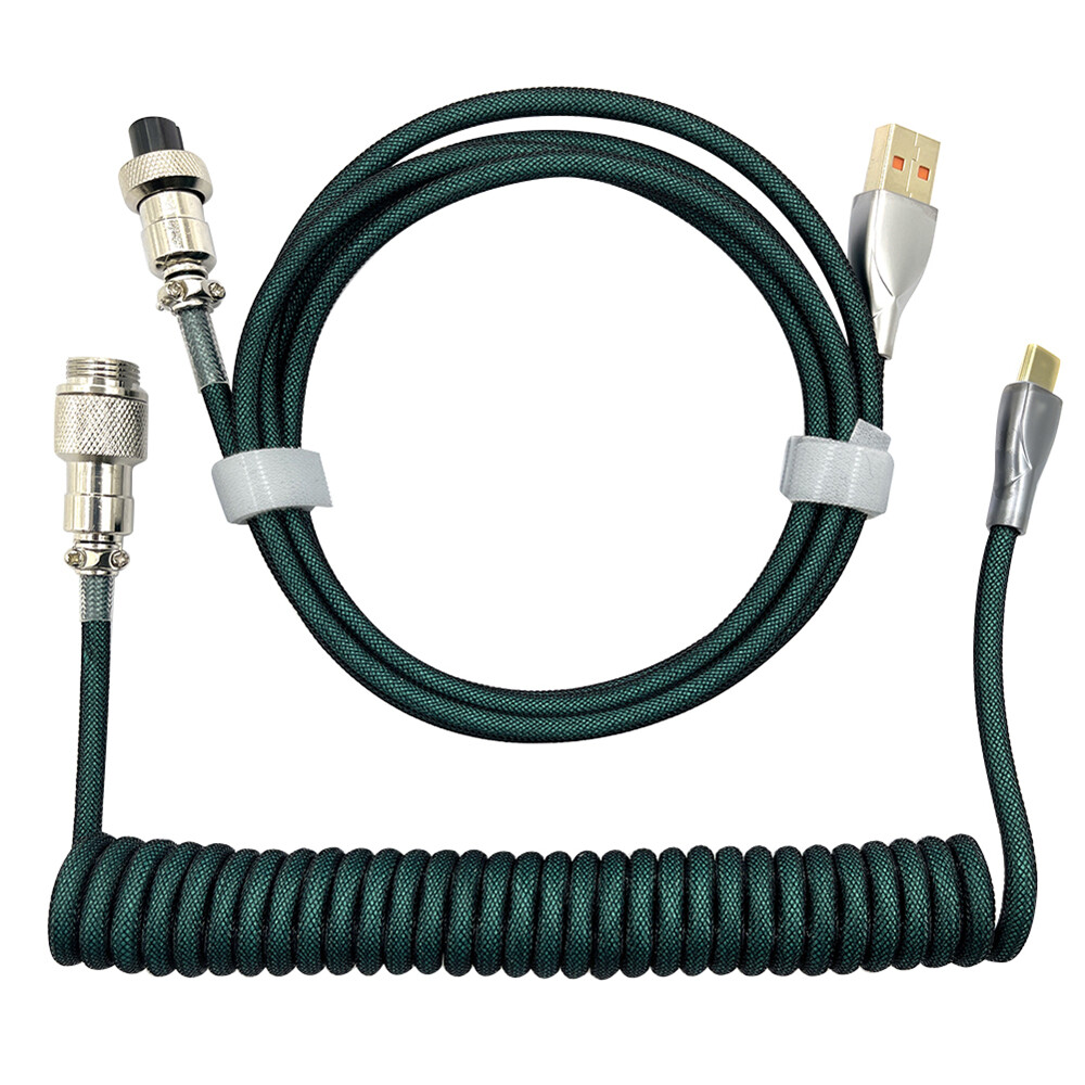 Type C USB Cable Mechanical Keyboard Spiral 1.8M Custom Gaming Coiled Aviator
