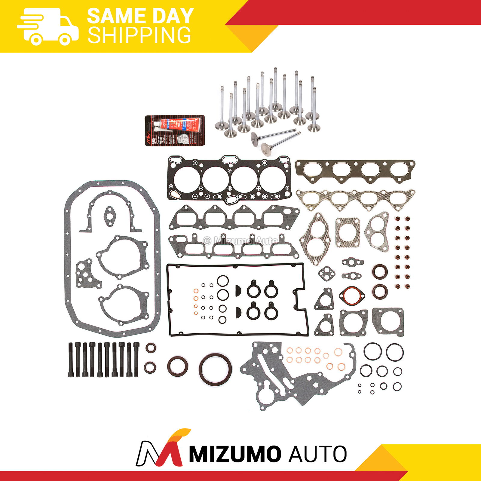 Full Gasket Set Intake Exhaust Valves Fit 89-92 Mitsubishi Eagle Dodge 2.0 4G63