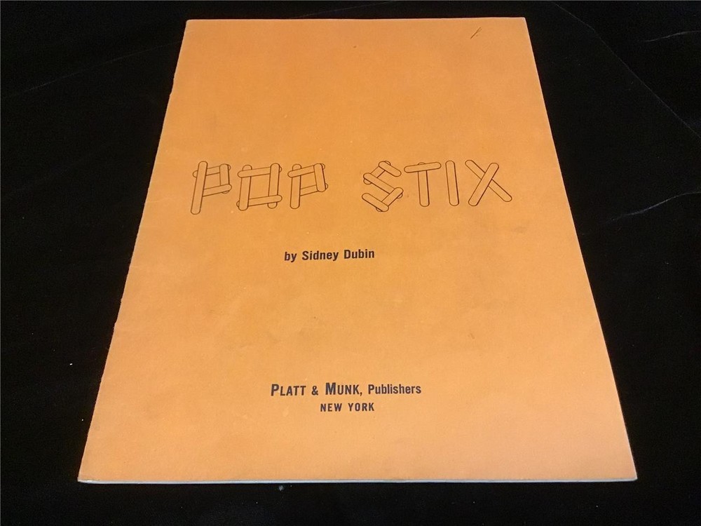 Pop Stix By Sidney Dubin Craft Pattern Booklet