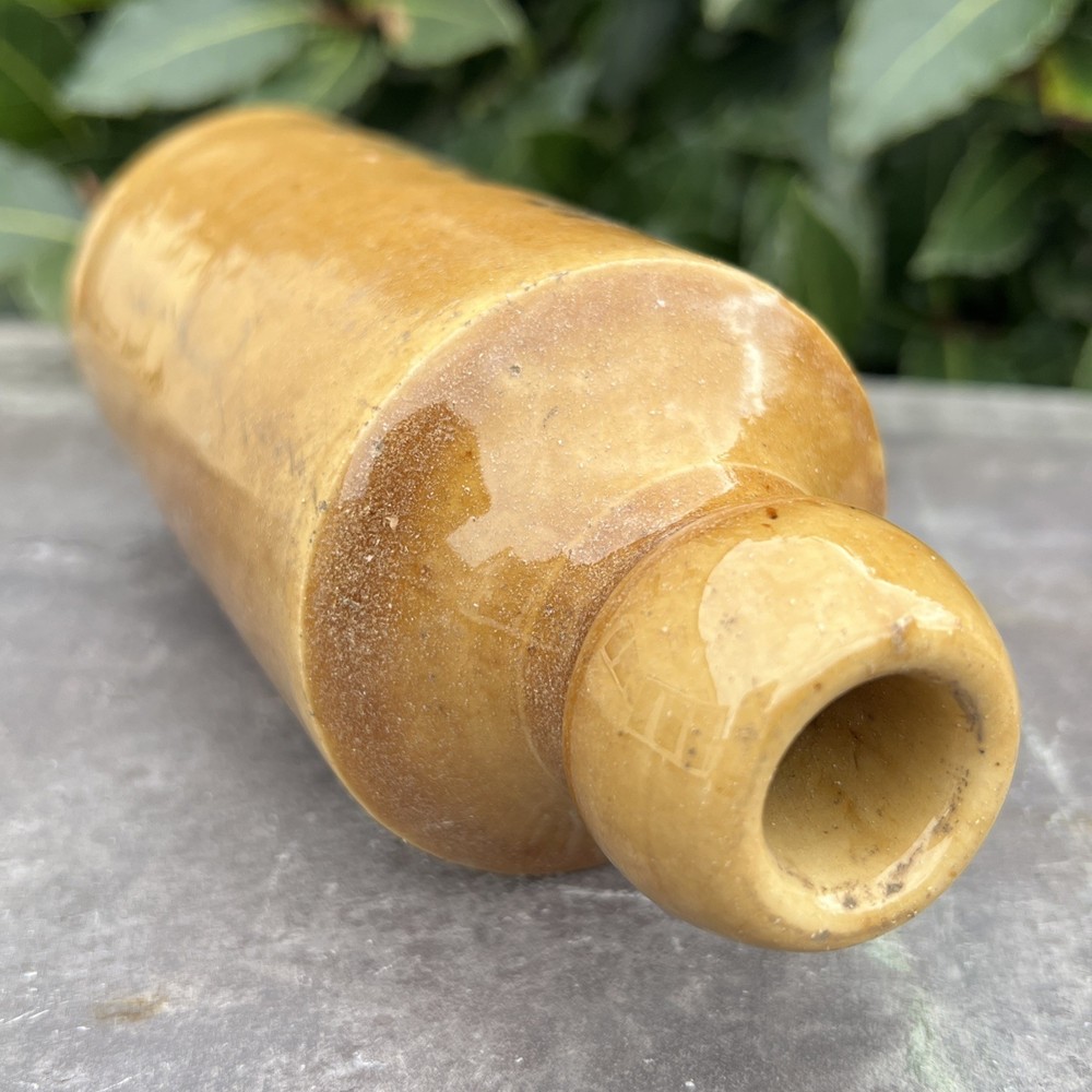 H. Gould Stoneware Old Fashioned Ginger Beer Bottle Rustic Kitchen Décor