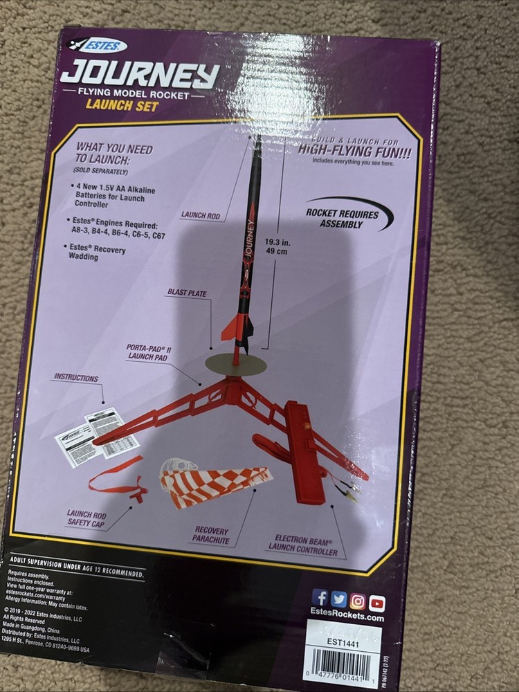 NEW "Journey Rocket Model Kit" with Launch Controller/Launch Pad Beginner Set