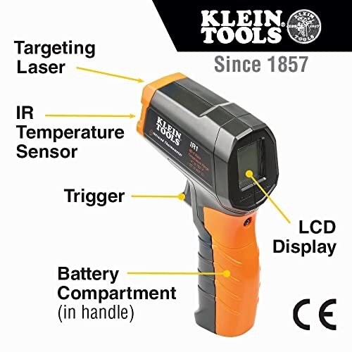 Klein Tools IR1 Infrared Digital Thermometer with Targeting Laser