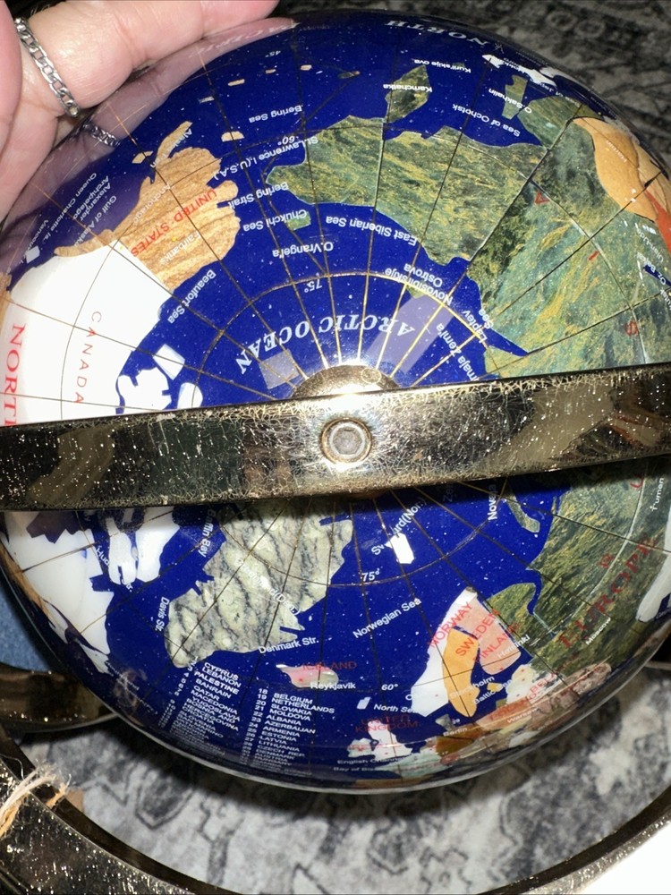 Blue Lapis Table Globe