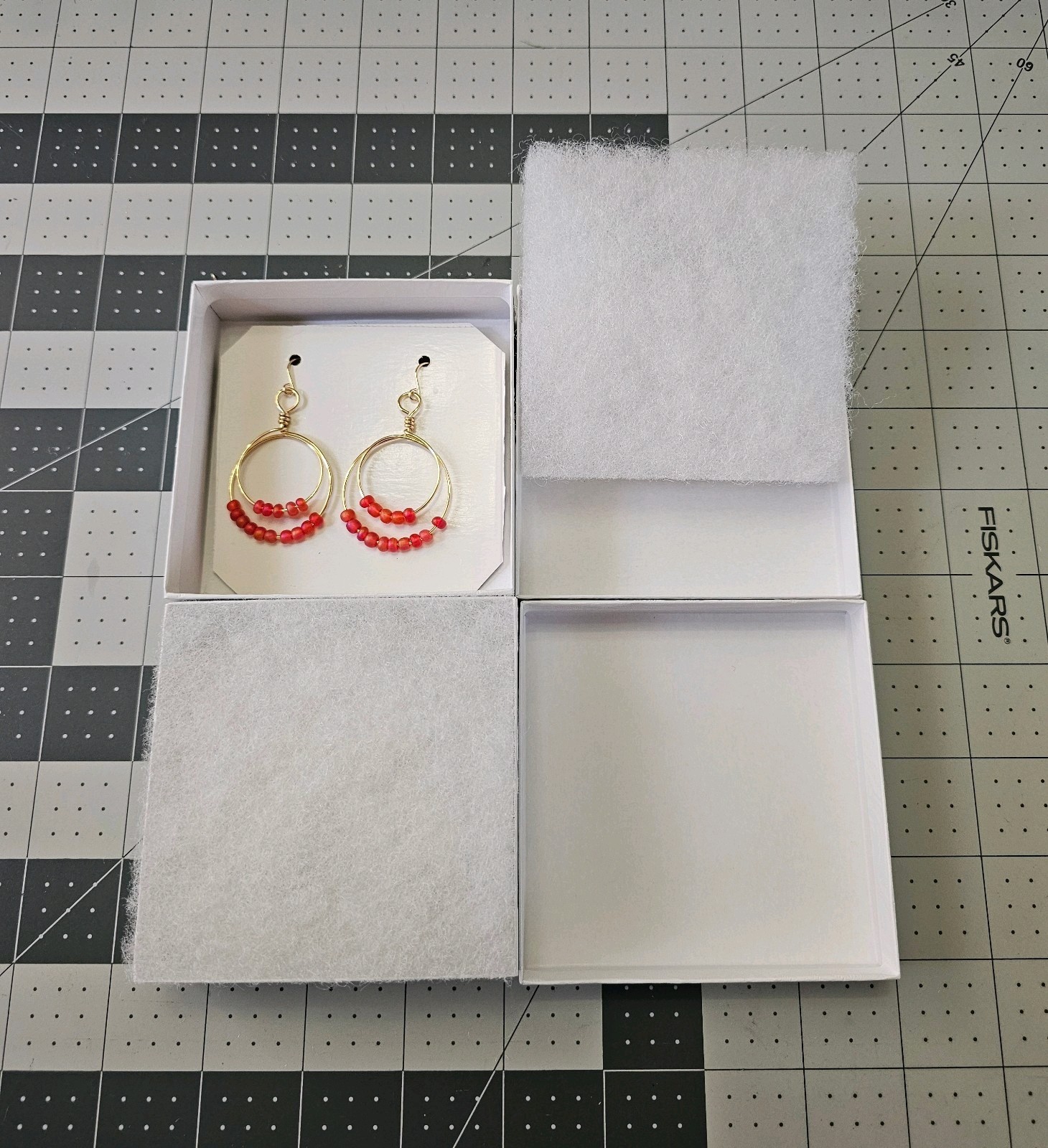 Handmade Silver Teardrop Hoop Dangle Boho Earrings with Labradorite Gemstones