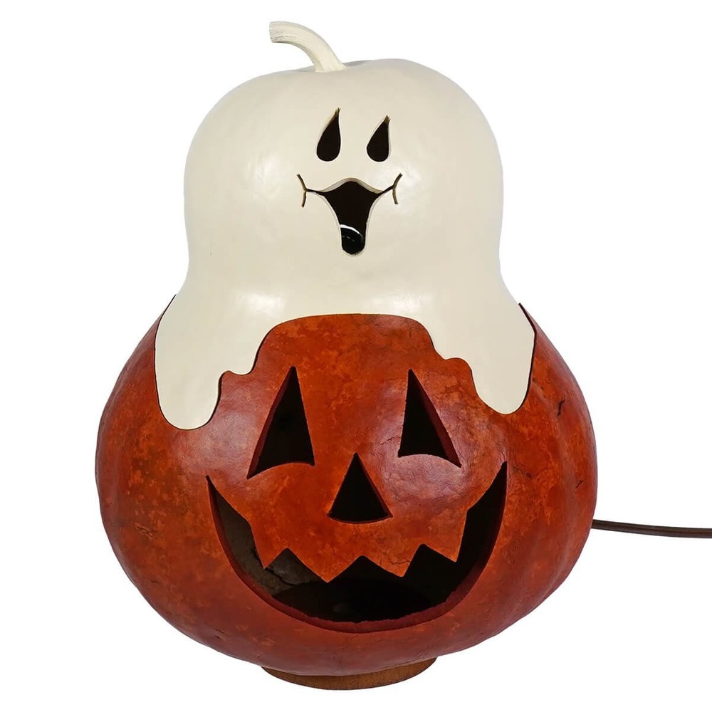 Lighted Medium Casper Jack Ghost Gourd