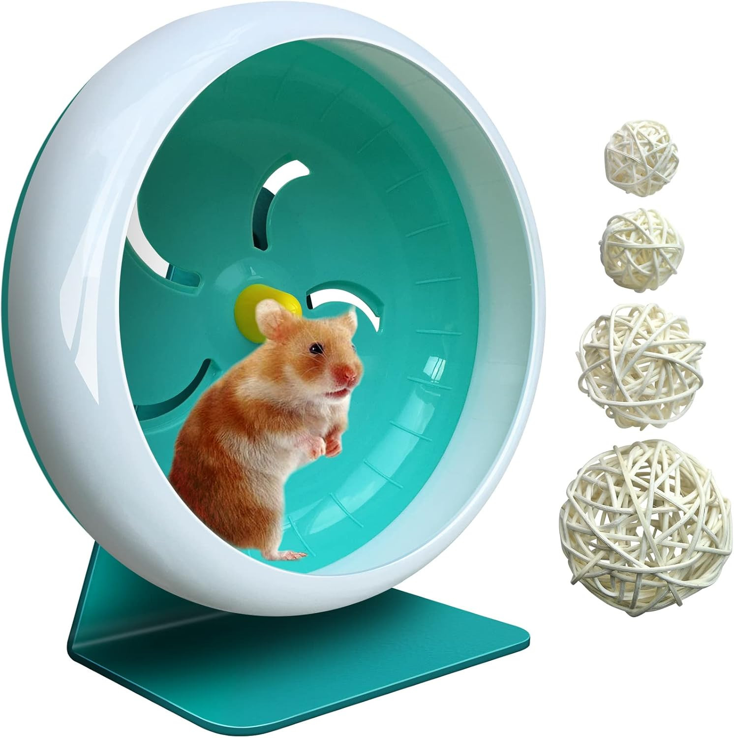 Hamster Silent Wheel, Super-Silent Small Animal Exercise Wheel Accessories, Quie