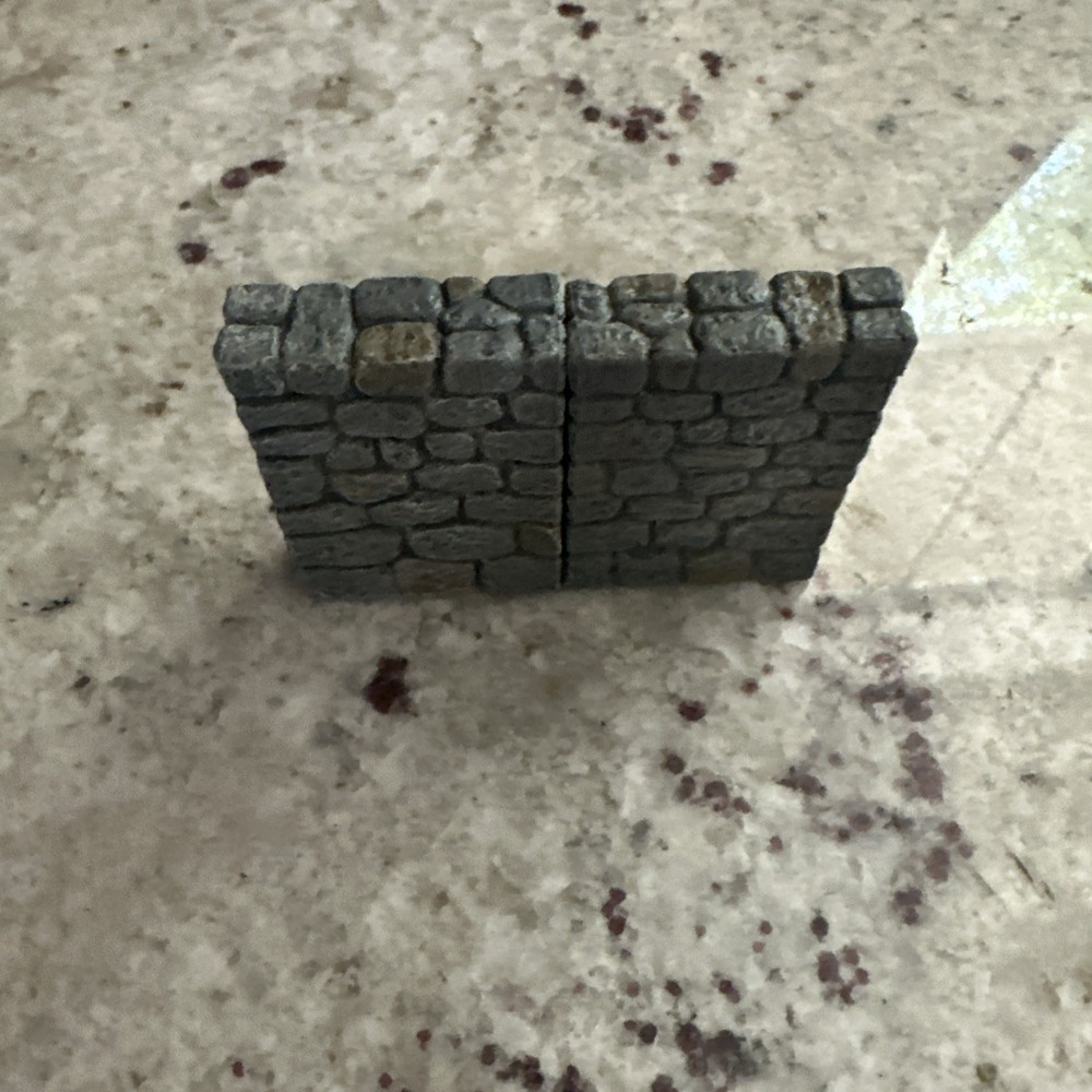 2= 3/4 Dwarven Forge solid insert wall magnetic. Very versatile building piece.