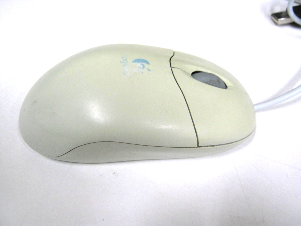 Vintage Logitech Optical White Mouse Model M-UV96 USB #2
