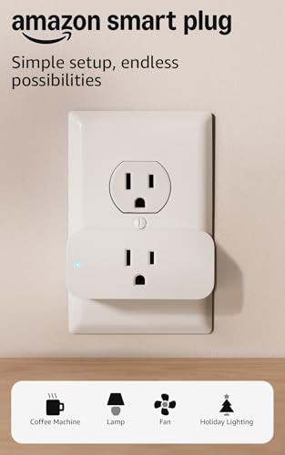Amazon Smart Plug, Works with Alexa, Simple Setup, Endless 2-pack, WHITE