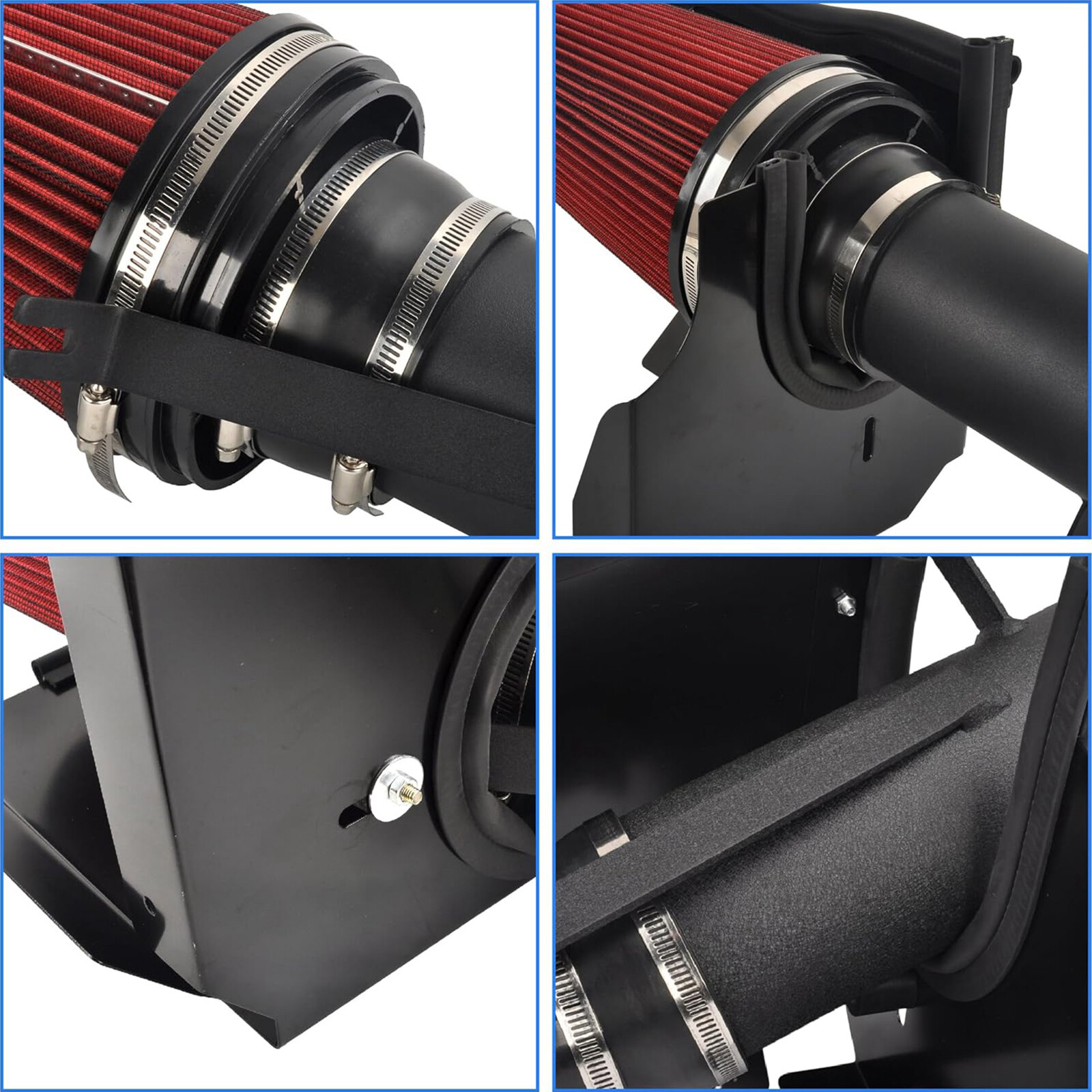 BKRD 4''Cold Air Intake+Exhaust Headers For Chevy GMC Avalanche Silverado Sierra