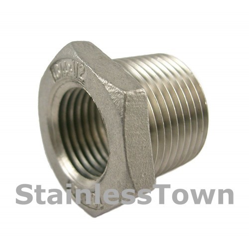 Stainless Pipe Bushing 1/2" x 1/4" Type 304