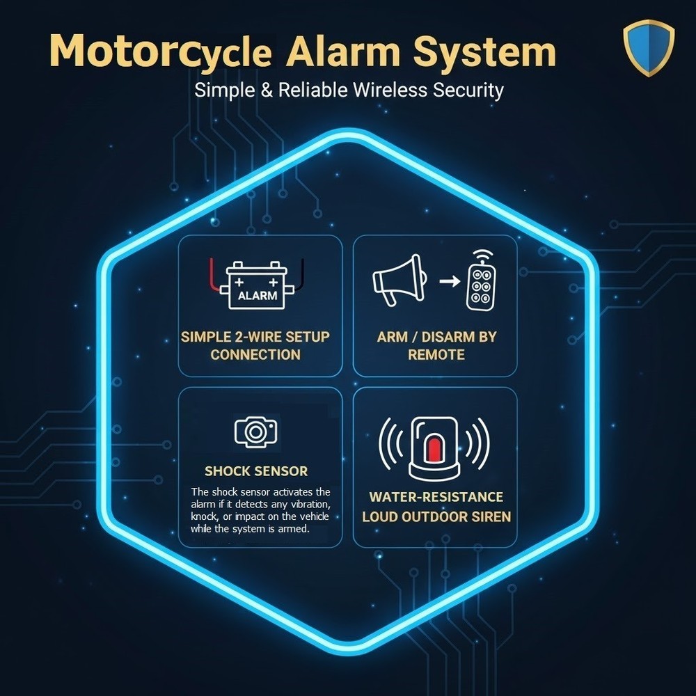 RV-Van-Motorhome-Caravan Wireless Remote Alarm Security Vibration-Shock Sensor