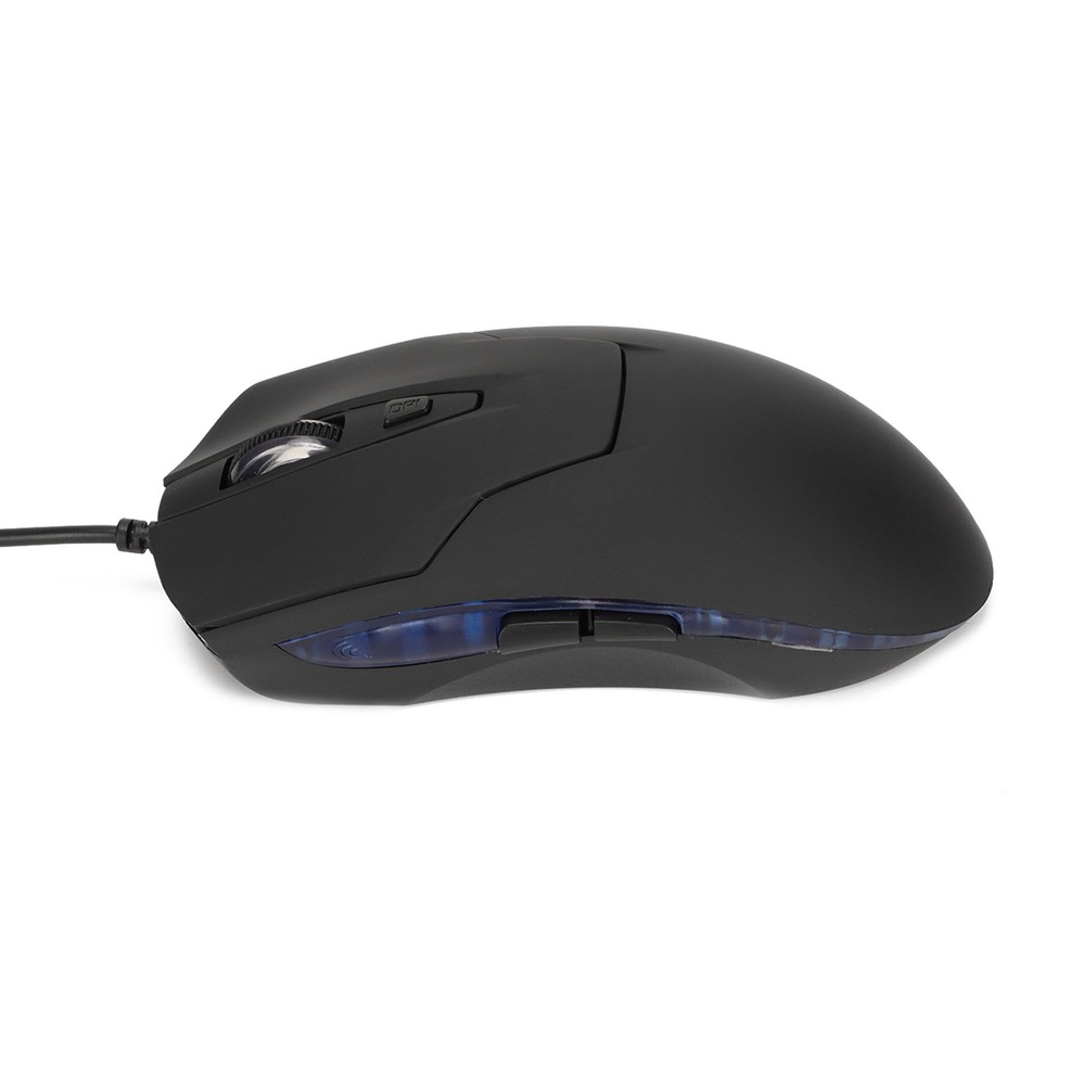 Wired Mouse Blue Backlit Type C Ergonomic Multimedia Keys Adjustable DPI Gaming