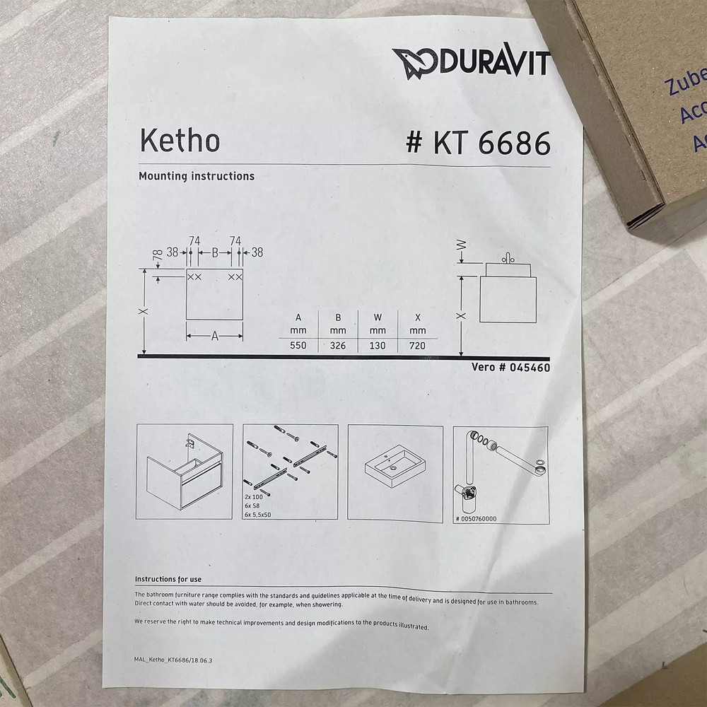 Duravit "Ketho" Floating Bathroom Vanity Unit