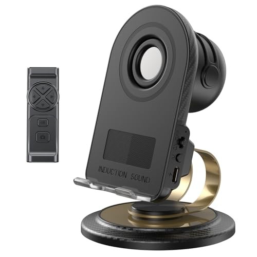 Cell Phone Stand with Instant Wireless Induction Bluetooth Speaker(Video