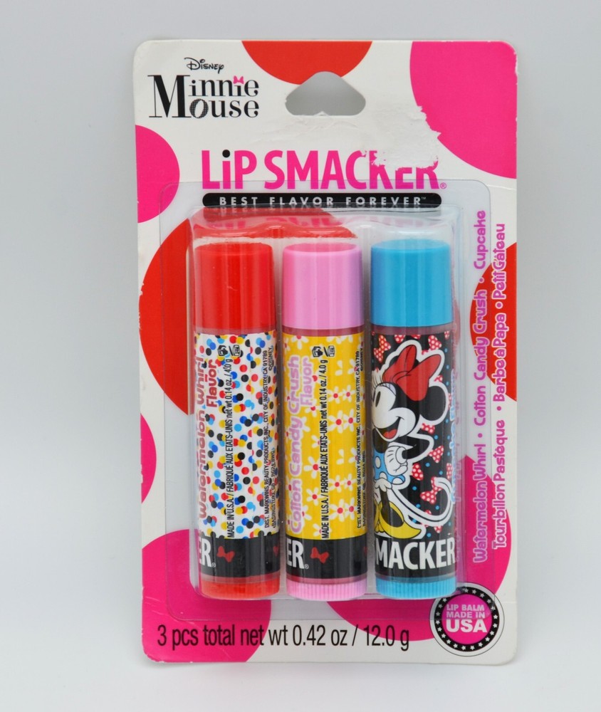 Bundle Lot Disney Junior Minnie Mouse Activity Stamp Sets Lip Smacker Chapsticks
