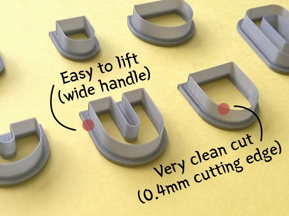 Set #A) 7 Pcs Polymer Clay Cutter Set | Unique Clay Cutters | Clay Tools